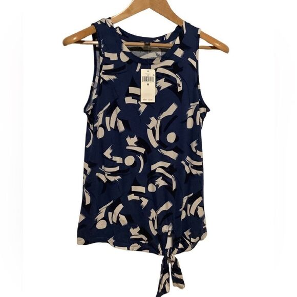 Ralph Lauren black label‎ Blue Geometric-print Tank Top size M - Picture 2 of 8